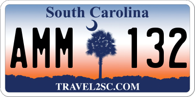 SC license plate AMM132
