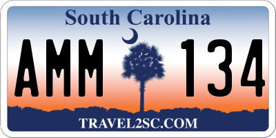 SC license plate AMM134