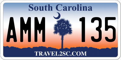 SC license plate AMM135
