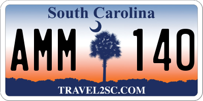 SC license plate AMM140