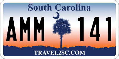 SC license plate AMM141
