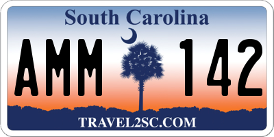 SC license plate AMM142