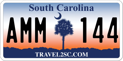 SC license plate AMM144