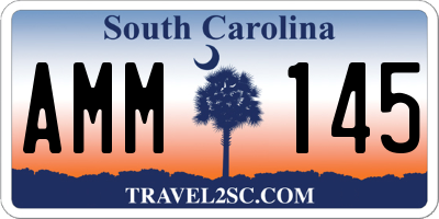 SC license plate AMM145