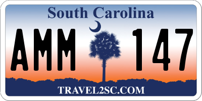 SC license plate AMM147