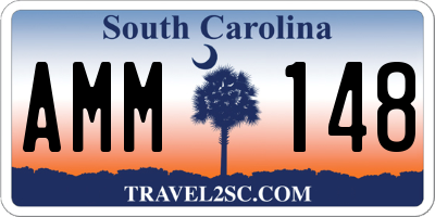 SC license plate AMM148