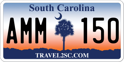 SC license plate AMM150