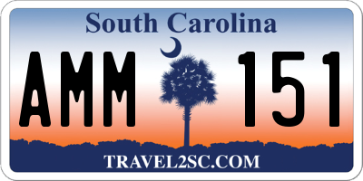 SC license plate AMM151