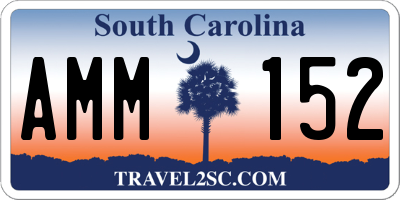 SC license plate AMM152