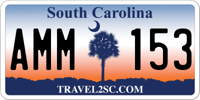 SC license plate AMM153