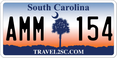 SC license plate AMM154