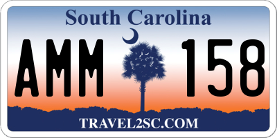 SC license plate AMM158