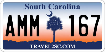 SC license plate AMM167