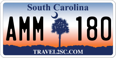 SC license plate AMM180