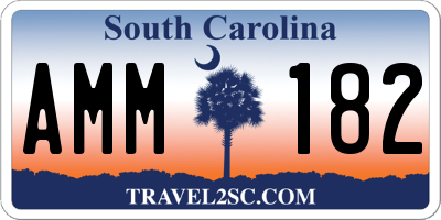 SC license plate AMM182