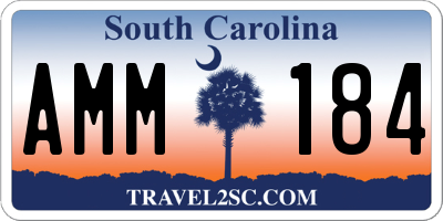 SC license plate AMM184