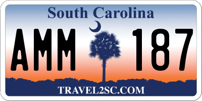SC license plate AMM187