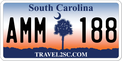 SC license plate AMM188