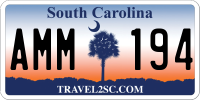SC license plate AMM194
