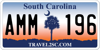 SC license plate AMM196