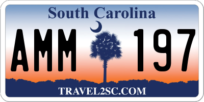 SC license plate AMM197