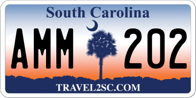 SC license plate AMM202