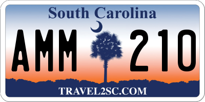 SC license plate AMM210