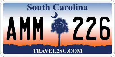 SC license plate AMM226
