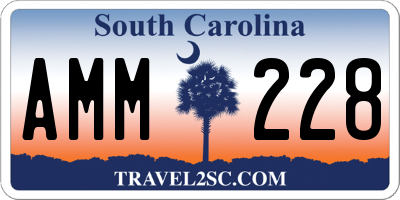 SC license plate AMM228