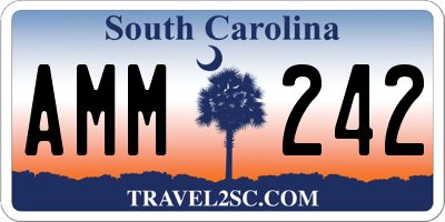 SC license plate AMM242