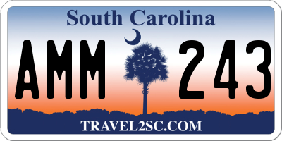 SC license plate AMM243