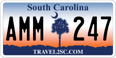 SC license plate AMM247