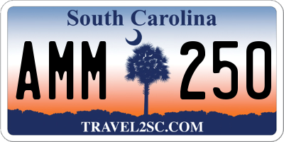 SC license plate AMM250