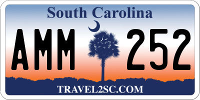 SC license plate AMM252