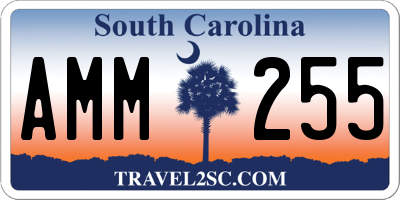 SC license plate AMM255