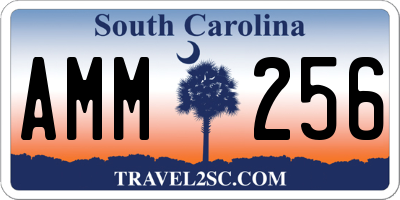 SC license plate AMM256