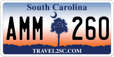 SC license plate AMM260