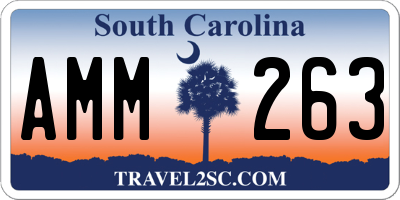 SC license plate AMM263