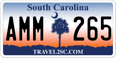 SC license plate AMM265
