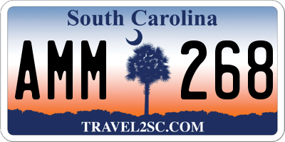 SC license plate AMM268