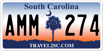 SC license plate AMM274