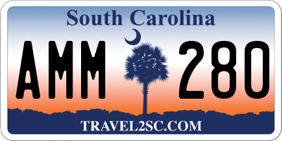 SC license plate AMM280
