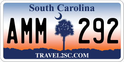 SC license plate AMM292