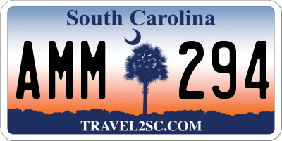 SC license plate AMM294