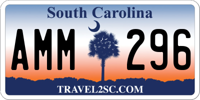 SC license plate AMM296