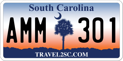 SC license plate AMM301