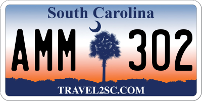 SC license plate AMM302