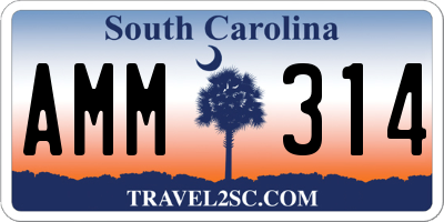 SC license plate AMM314