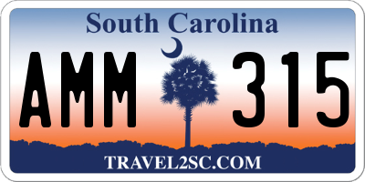 SC license plate AMM315