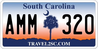 SC license plate AMM320